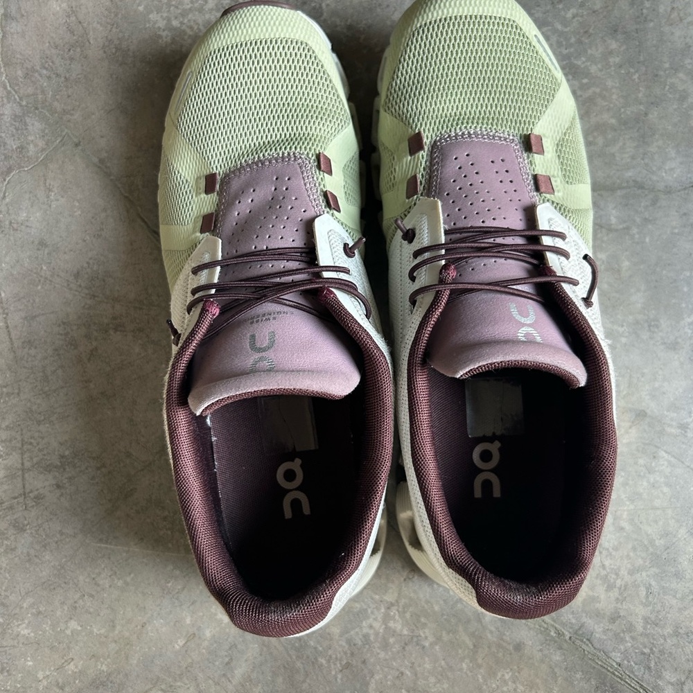On Running Women's Athletic Shoes - Olive and Plum